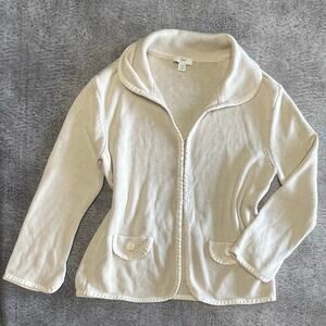 J Jill Cozy Cream Cardigan